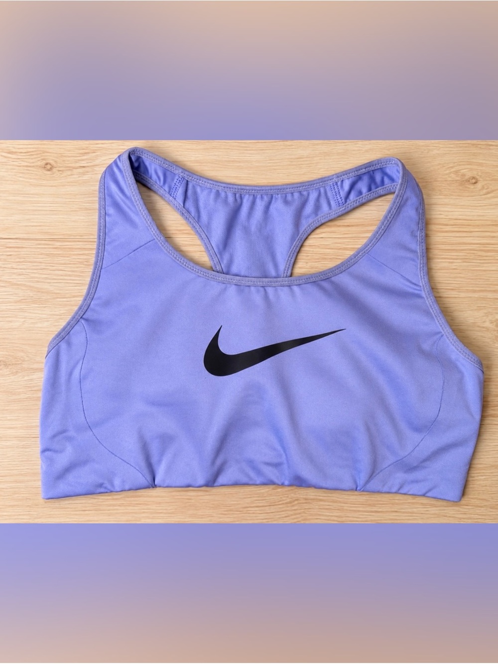 Nike Lavender Purple Swoosh Racerback Sports Bra Size Small